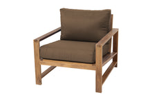 Newport Teak Outdoor Club Chair. Sunbrella Cushion.