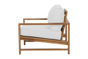 Newport Teak Outdoor Club Chair. Sunbrella Cushion.