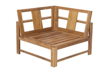 Newport Teak Outdoor Corner Chair. Sunbrella Cushion