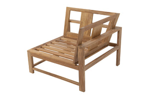 Newport Teak Outdoor Corner Chair. Sunbrella Cushion