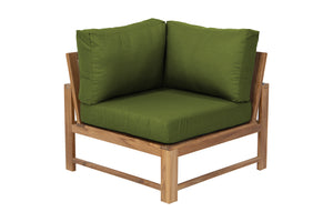 Newport Teak Outdoor Corner Chair. Sunbrella Cushion