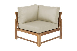 Newport Teak Outdoor Corner Chair. Sunbrella Cushion