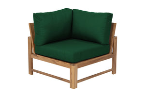 Newport Teak Outdoor Corner Chair. Sunbrella Cushion