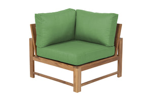 Newport Teak Outdoor Corner Chair. Sunbrella Cushion