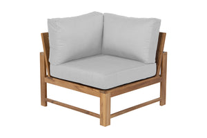 Newport Teak Outdoor Corner Chair. Sunbrella Cushion