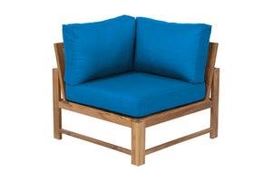 Newport Teak Outdoor Corner Chair. Sunbrella Cushion