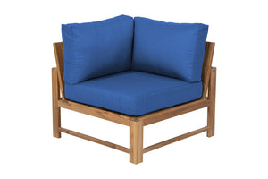 Newport Teak Outdoor Corner Chair. Sunbrella Cushion