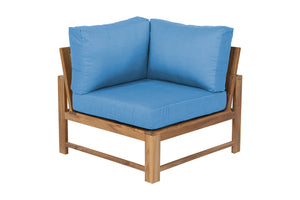 Newport Teak Outdoor Corner Chair. Sunbrella Cushion