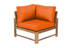 Newport Teak Outdoor Corner Chair. Sunbrella Cushion