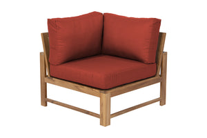 Newport Teak Outdoor Corner Chair. Sunbrella Cushion