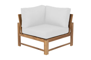 Newport Teak Outdoor Corner Chair. Sunbrella Cushion