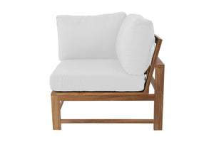 Newport Teak Outdoor Corner Chair. Sunbrella Cushion