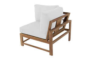 Newport Teak Outdoor Corner Chair. Sunbrella Cushion