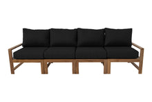 Newport Teak Outdoor Deluxe Sofa. Sunbrella Cushion.