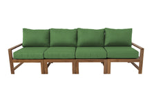 Newport Teak Outdoor Deluxe Sofa. Sunbrella Cushion.