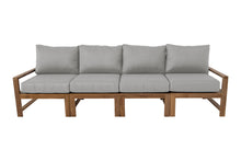 Newport Teak Outdoor Deluxe Sofa. Sunbrella Cushion.