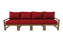 Newport Teak Outdoor Deluxe Sofa. Sunbrella Cushion.