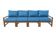 Newport Teak Outdoor Deluxe Sofa. Sunbrella Cushion.