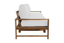 Newport Teak Outdoor Deluxe Sofa. Sunbrella Cushion.