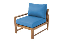 Newport Teak Outdoor Left Arm Chair. Sunbrella Cushion