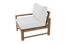 Newport Teak Outdoor Left Arm Chair. Sunbrella Cushion