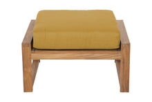 Newport Outdoor Teak Ottoman. Sunbrella Cushion.