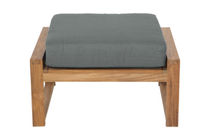 Newport Outdoor Teak Ottoman. Sunbrella Cushion.