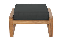 Newport Outdoor Teak Ottoman. Sunbrella Cushion.