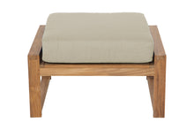 Newport Outdoor Teak Ottoman. Sunbrella Cushion.