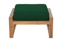 Newport Outdoor Teak Ottoman. Sunbrella Cushion.