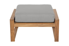 Newport Outdoor Teak Ottoman. Sunbrella Cushion.