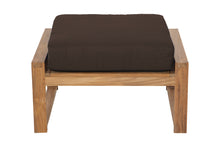 Newport Outdoor Teak Ottoman. Sunbrella Cushion.