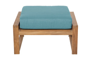 Newport Outdoor Teak Ottoman. Sunbrella Cushion.