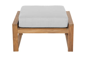 Newport Outdoor Teak Ottoman. Sunbrella Cushion.