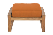 Newport Outdoor Teak Ottoman. Sunbrella Cushion.