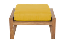 Newport Outdoor Teak Ottoman. Sunbrella Cushion.