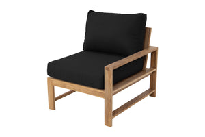 Newport Teak Outdoor Right Arm Chair. Sunbrella Cushion