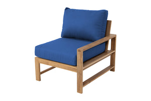 Newport Teak Outdoor Right Arm Chair. Sunbrella Cushion