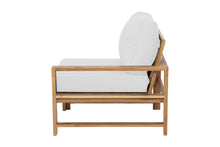 Newport Teak Outdoor Right Arm Chair. Sunbrella Cushion