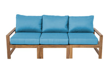 Newport Teak Outdoor Sofa. Sunbrella Cushion.