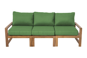 Newport Teak Outdoor Sofa. Sunbrella Cushion.