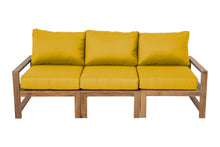 Newport Teak Outdoor Sofa. Sunbrella Cushion.