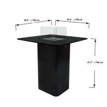 Elementi Plus OFP221BB Koln Marble Porcelain Bar Table