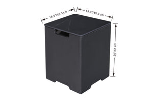 Elementi ONB401 Porcelain Top Square Tank Cover