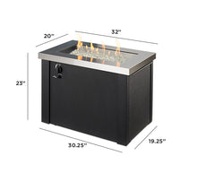 Outdoor Greatroom PROV-1224 Providence Stainless Steel Gas Fire Pit Table