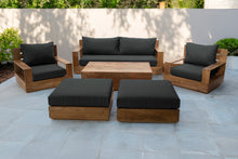 7 pc Pacific Teak Deep Seating Set with 72" Coffee Table. Sunbrella Cushion.