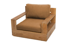 Pacific Teak Club Chair w/ Ottoman. Sunbrella Cushion.