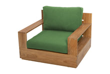 Pacific Teak Outdoor Club Chair. Sunbrella Cushion