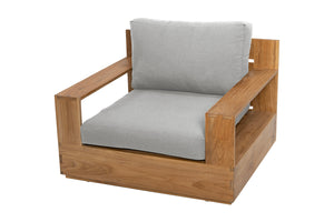 Pacific Teak Outdoor Club Chair. Sunbrella Cushion