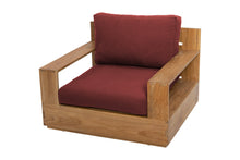 5 pc Pacific Teak Club Chair Chat Group with End Table. Sunbrella Cushion.